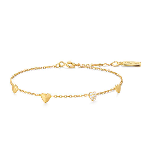  Starlit Drops - Gliederarmbänder - Silber / 14kt GP - Zirkonia - 18,5cm